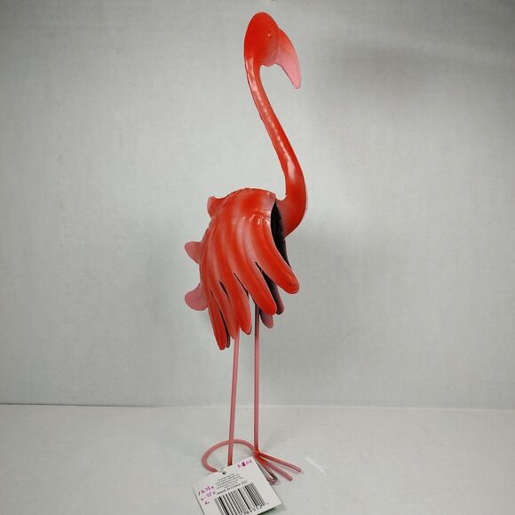 Trueliving Outdoors Standing Metal Flamingo Garden Decor Sculpture Yard Art - Picture 8 of 16